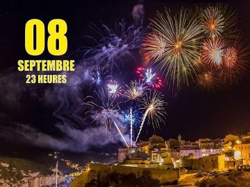 Feu d’artifice du 8 septembre 🎆🎇

Le ciel de la Cité des Falaises s’habille de mille couleurs à l’occasion de 3 magnifiques feux d’artifices, 3 spectacles...